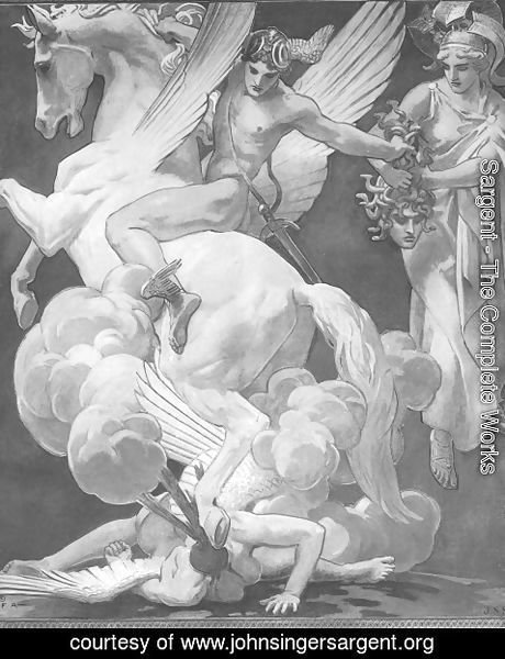 Sargent - Perseus on Pegasus Slaying Medusa
