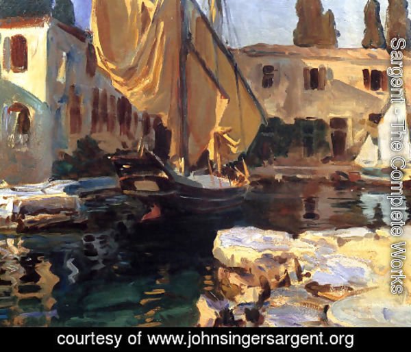 Sargent - San Vigilio: A Boat with Golden Sail