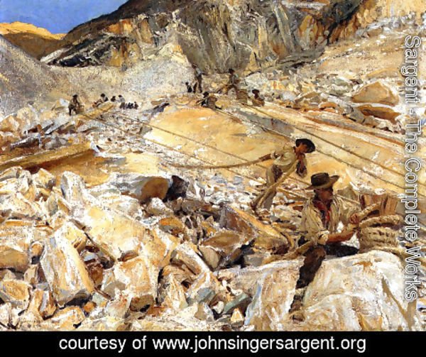 Sargent - Bringing Down Marble from the Quarries in Carrara