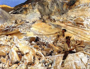 Sargent - Bringing Down Marble from the Quarries in Carrara