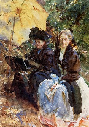 Sargent - Miss Wedewood and Miss Sargent Sketching