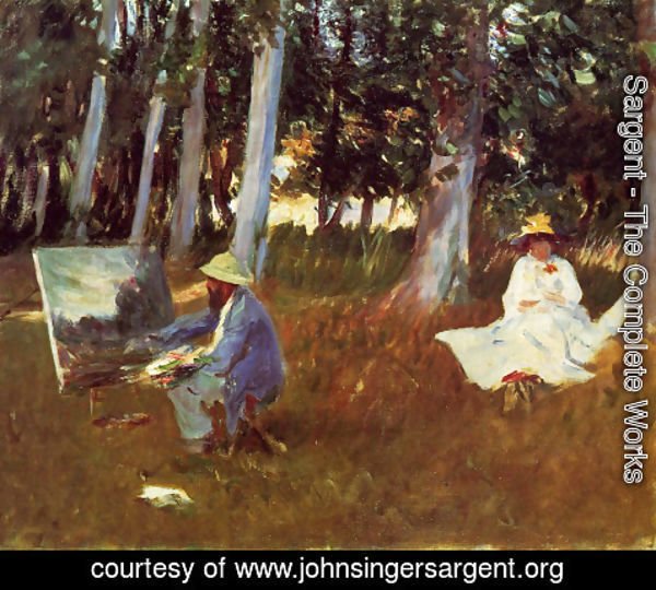 Sargent - Claude Monet Painting by the Edge of a Wood