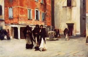 Sargent - Leaving Church, Campo San Canciano, Venice