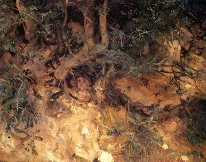 Sargent - Valdemosa, Majorca: Thistles and Herbage on a Hillside