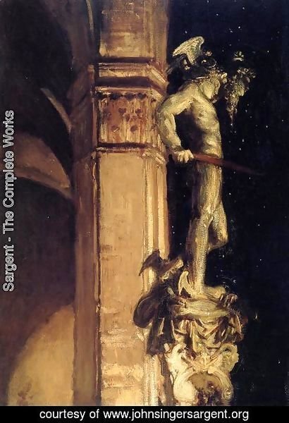 Sargent - Statue of Perseus by Night