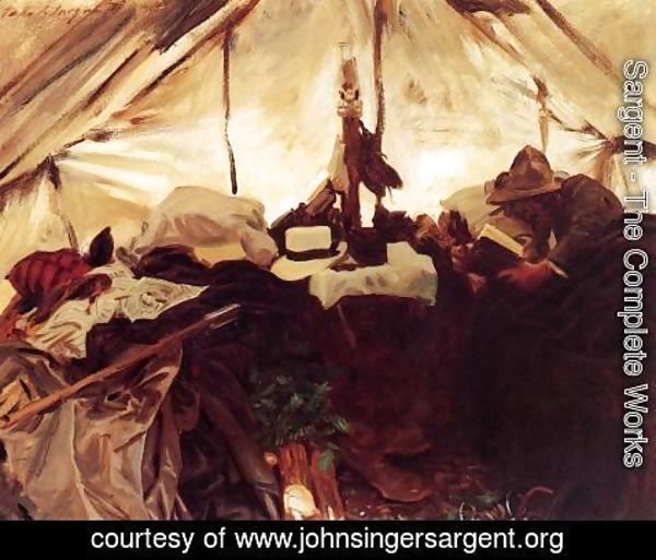 Sargent - Inside a Tent in the Canadian Rockies