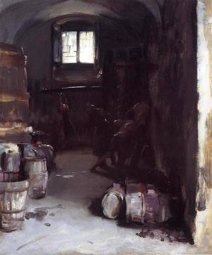 Sargent - Pressing the Grapes: Florentine Wine Cellar