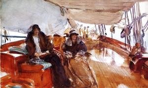 Sargent - Rainy Day on the Deck of the Yacht Constellation