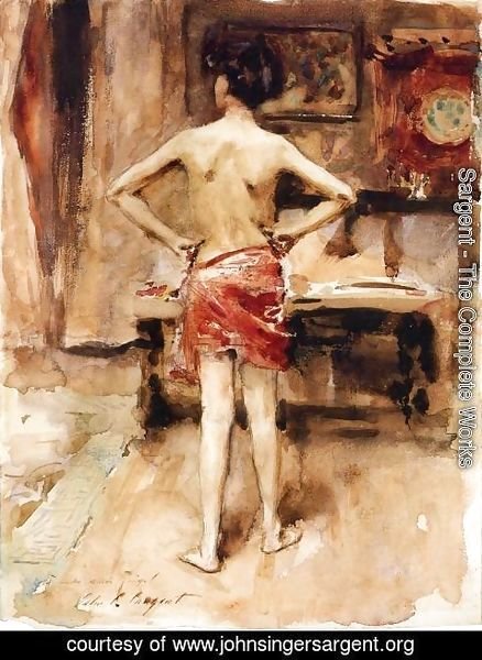 Sargent - The Model, Interior with Standing Figure