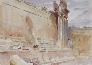 Sargent - Temple of Bacchus Baalbek 1906