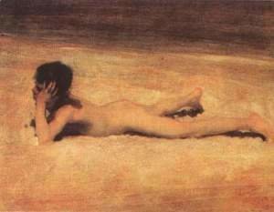 Sargent - Naked boy on the beach