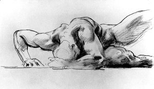 Sargent - Study of a figure for Hell
