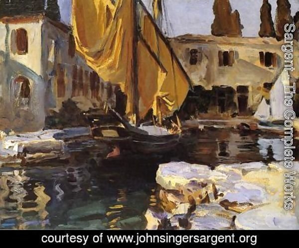 Sargent - Boat With The Golden Sail  San Vigilio