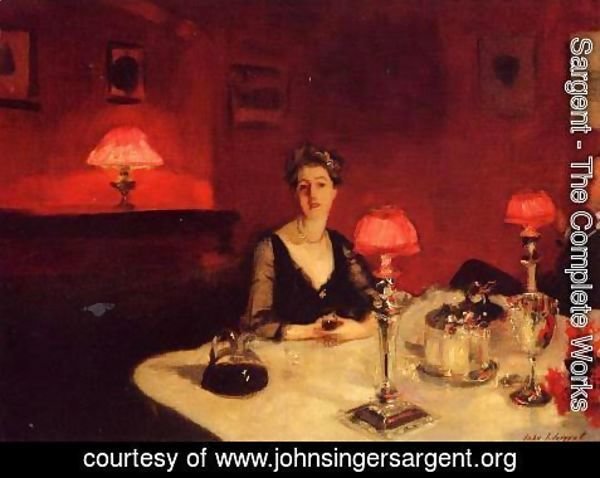 Sargent - A Dinner Table At Night