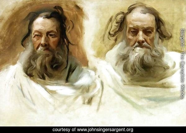 Study for Two Heads for Boston Mural 'The Prophets'