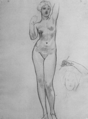 Sargent - Studies of Aphrodite for "Aphrodite and Eros"