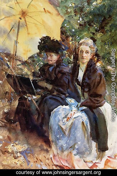 Sargent - Miss Wedewood and Miss Sargent Sketching