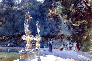 Sargent - Florence: Fountain, Boboli Gardens