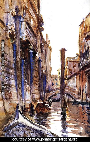 Sargent - Side Canal in Venice