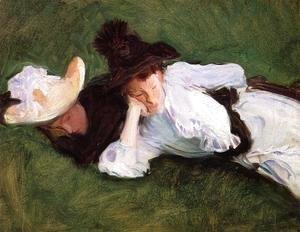 Sargent - Two Girls Lying on the Grass