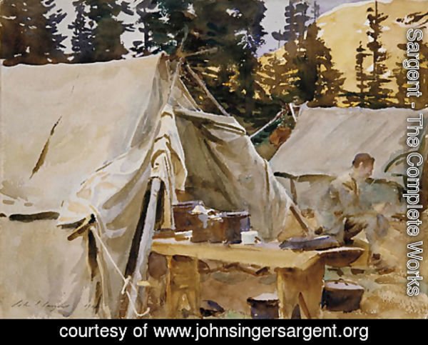 Sargent - Camp at Lake O'Hara 1916