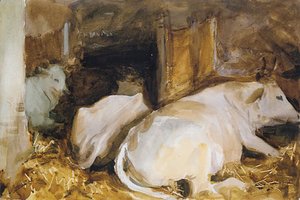Sargent - Three Oxen ca 1910