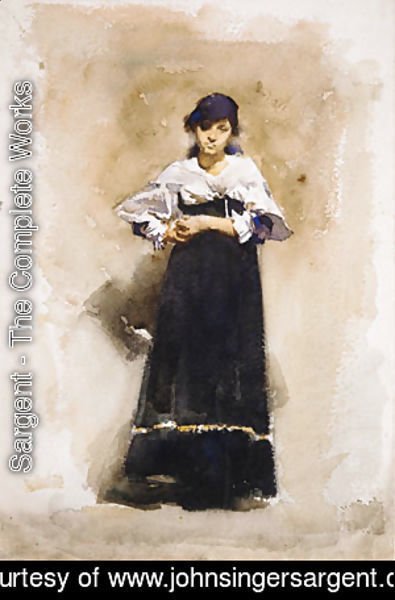 Young Woman with a Black Skirt Early 1880s