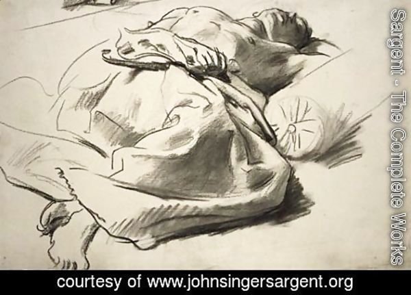 Sargent - Recumbent draped figure