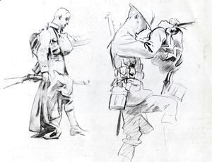 Sargent - Two studies for soldiers of Gassed