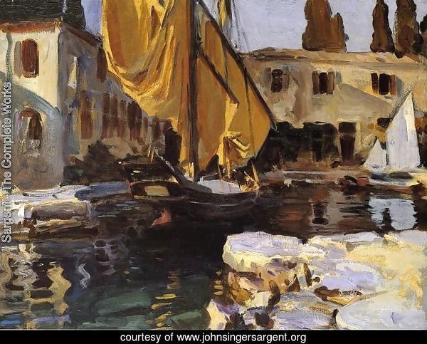 Boat With The Golden Sail  San Vigilio