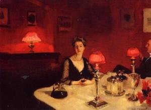 Sargent - A Dinner Table At Night